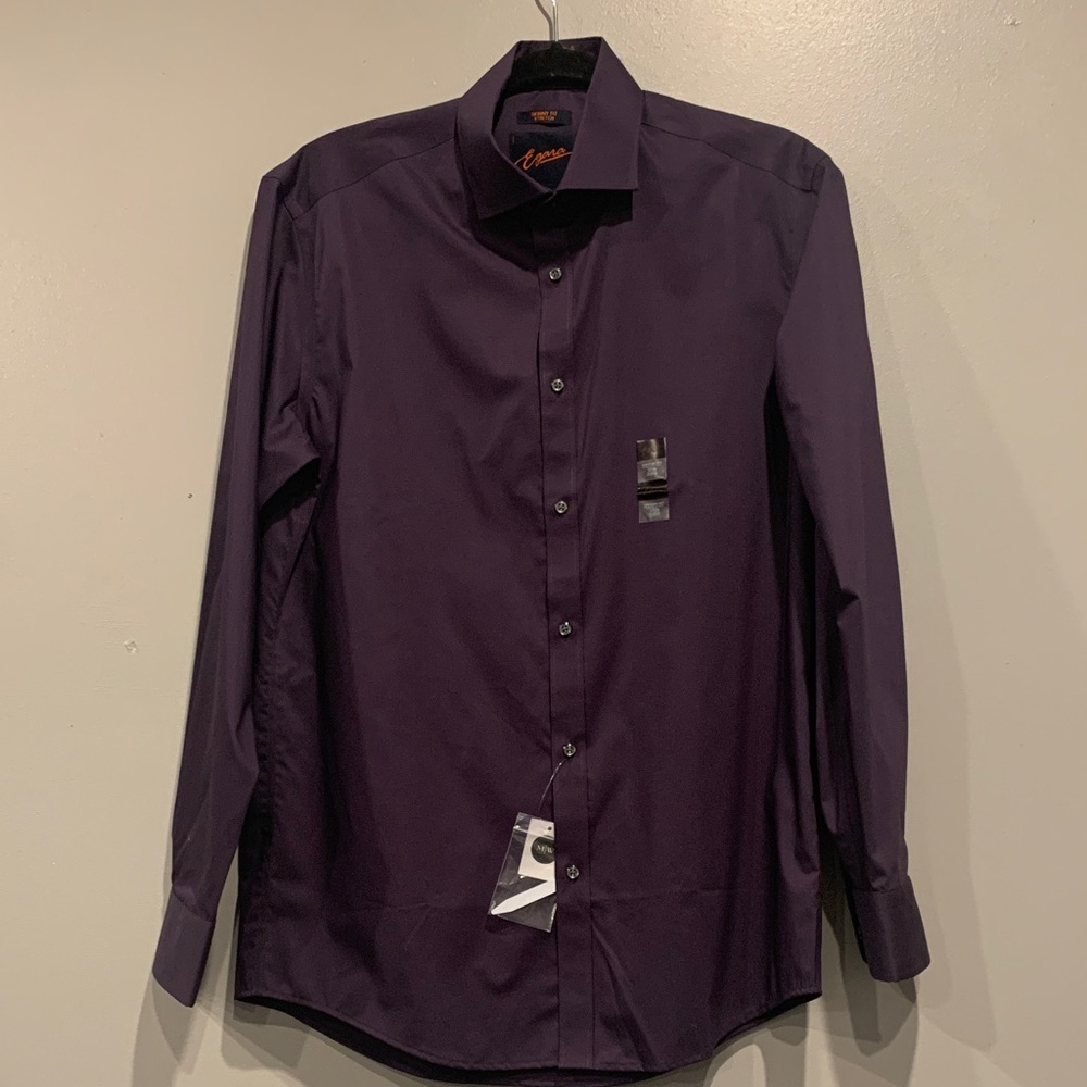 NWT Men’s Warehouse Egara Skinny Fit Dress Shirt sz 15.5 32/33